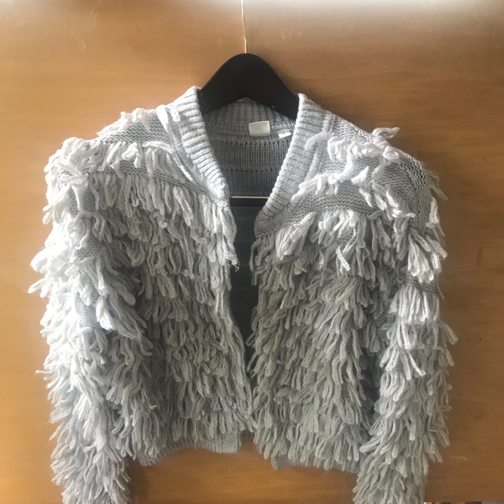 Gap grey loop cardigan